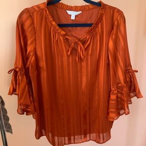Orange blouse